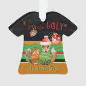 Ugg Christmas Sweater Contest FOX OWL Ornament (Vorderseite)