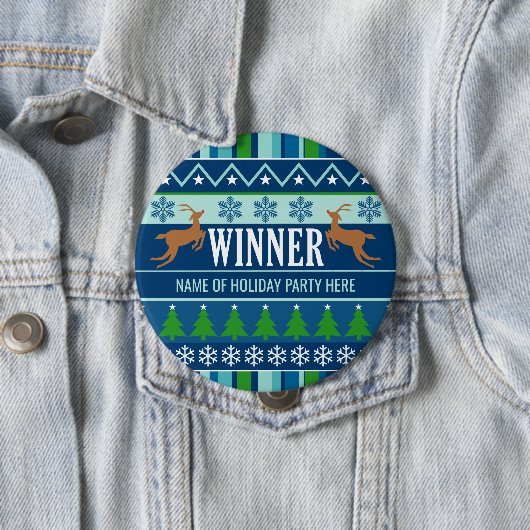 Ugg Christmas Sweater Contest Gewinner erster Plat Button (Beispiel)