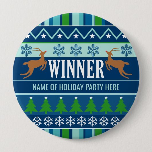 Ugg Christmas Sweater Contest Gewinner erster Plat Button (Vorderseite)