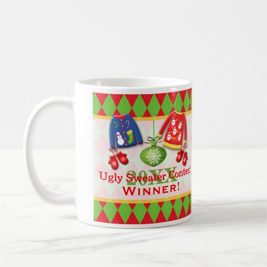 Ugg Christmas Sweater Contest Gewinner Tasse (Links)