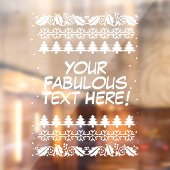 Ugg Christmas Sweater Custom Text Decorative Fensteraufkleber (Blatt 2)