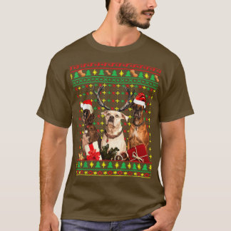 Ugg Christmas Sweater Funny Boer Hund Weihnachtsma T-Shirt