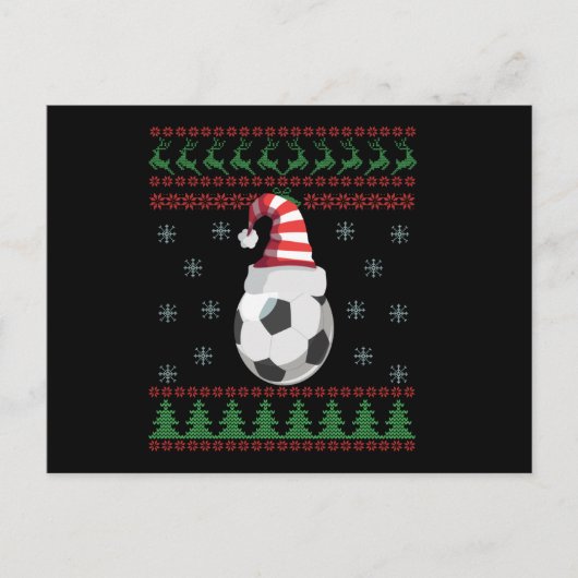 Ugg Christmas Sweater Fußball Sport Liebhaber Gesc Postkarte (Vorderseite)