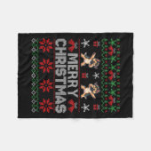 Ugg Christmas Sweater German Shepherd Xmas Dog Fa Fleecedecke (Vorderseite (Horizontal))