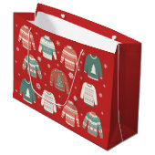 Ugg Christmas Sweater Holiday Geschenktasche Große Geschenktüte (Vorderseite Schrägansicht)