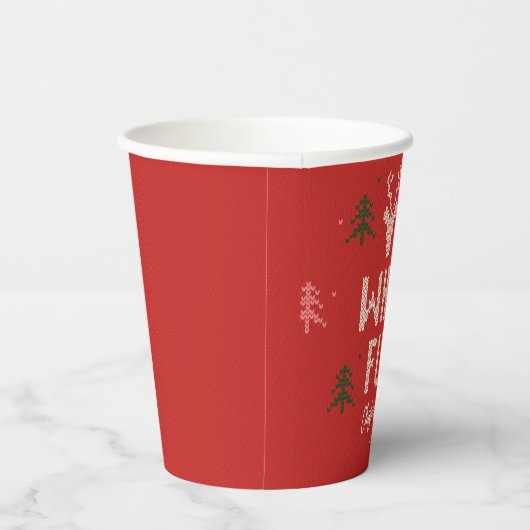 Ugg Christmas Sweater Holiday Party Paper Cups Pappbecher (Rechts)