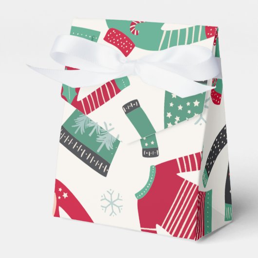 Ugg Christmas Sweater Holiday Pattern Green Red Geschenkschachtel (Vorderseite)