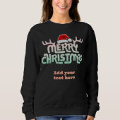Ugg Christmas Sweater Holiday Personalisierter Tex Sweatshirt (Vorderseite)