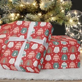 Ugg Christmas Sweater Holiday Wrapping Paper Geschenkpapier