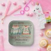 Ugg Christmas Sweater kundenspezifische Teller (Party)