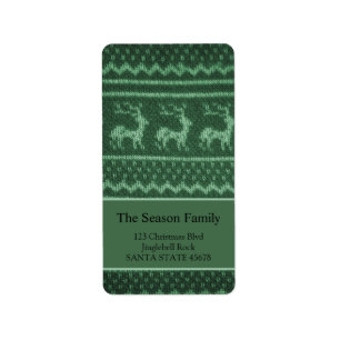 Ugg Christmas Sweater-Label Adressaufkleber