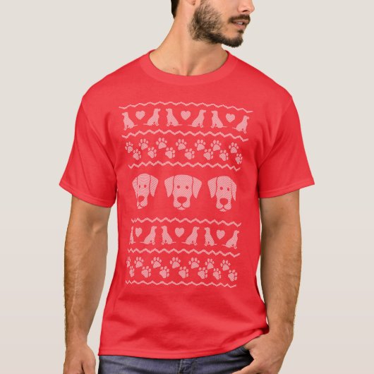 Ugg Christmas Sweater Labrador Retriever Edition T-Shirt (Vorderseite)