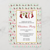 Ugg Christmas Sweater Muster Party laden ein (Vorne/Hinten)