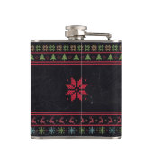 Ugg Christmas Sweater Nordic Strick Name Chalkboar Flachmann (Rückseite)