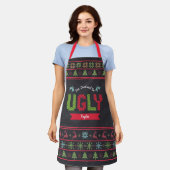 Ugg Christmas Sweater Nordic Strick Name Chalkboar Schürze (Getragen)