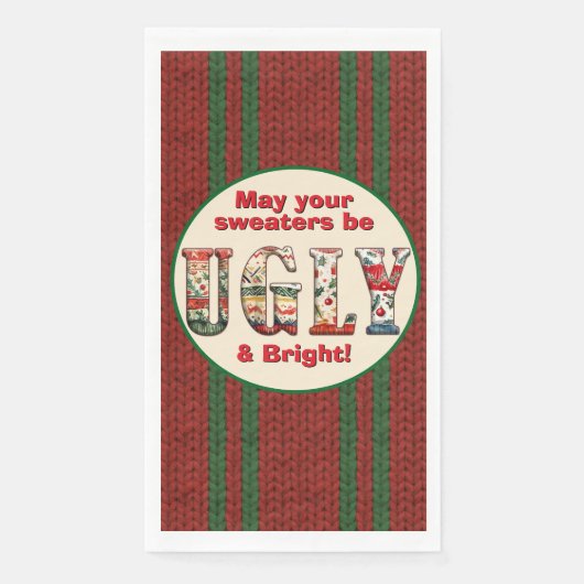 Ugg Christmas Sweater Paper Napkin Serviette (Vorderseite)
