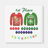 Ugg Christmas Sweater Party 1. Platz Gewinner Magnet (Vorne)