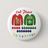 Ugg Christmas Sweater Party 2. Platz Gewinner Button (Vorderseite)