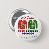 Ugg Christmas Sweater Party 2. Platz Gewinner Button (Vorne & Hinten)