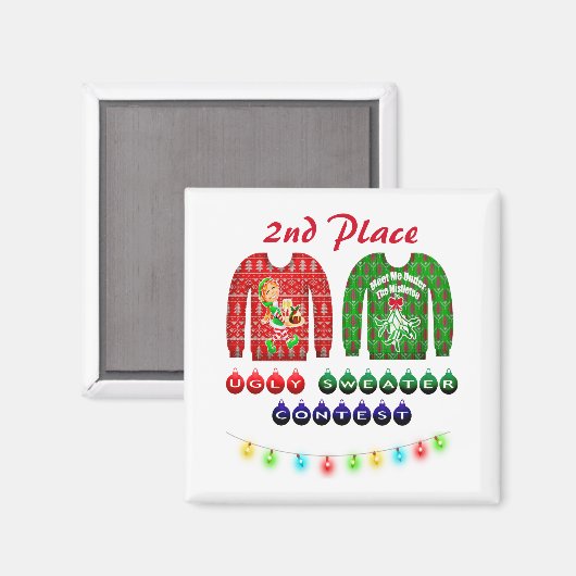 Ugg Christmas Sweater Party 2. Platz Gewinner Magnet (Vorderseite/Rückseite)