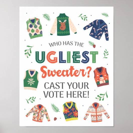 Ugg Christmas Sweater Party Abstimmung Hier Unters Poster (Vorne)