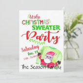Ugg Christmas Sweater Party Einladung (Stehend Vorderseite)
