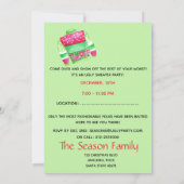 Ugg Christmas Sweater Party Einladung (Rückseite)