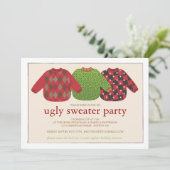 Ugg Christmas Sweater Party Einladung (Stehend Vorderseite)