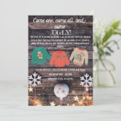 Ugg Christmas Sweater Party Einladung (Stehend Vorderseite)