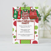 Ugg Christmas Sweater Party Einladung (Stehend Vorderseite)