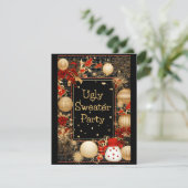 Ugg Christmas Sweater Party Einladung (Stehend Vorderseite)