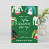 Ugg Christmas Sweater Party Einladung (Stehend Vorderseite)