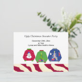 Ugg Christmas Sweater Party Einladung (Stehend Vorderseite)