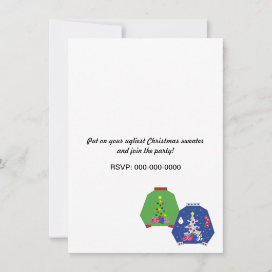 Ugg Christmas Sweater Party Einladung (Rückseite)