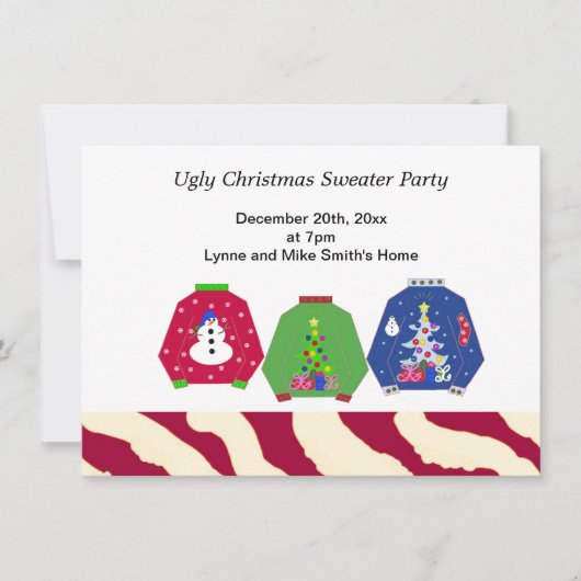 Ugg Christmas Sweater Party Einladung (Vorderseite)