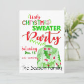Ugg Christmas Sweater Party Einladung (Stehend Vorderseite)