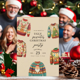Ugg Christmas Sweater Party Einladung Card