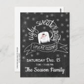 Ugg Christmas Sweater Party Einladung Postkarte (Vorne/Hinten)