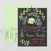 Ugg Christmas Sweater Party Einladung Postkarte (Vorne/Hinten)