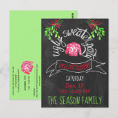 Ugg Christmas Sweater Party Einladung Postkarte (Vorne/Hinten)