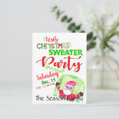 Ugg Christmas Sweater Party Einladung Postkarte (Stehend Vorderseite)