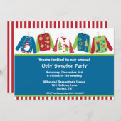 Ugg Christmas Sweater Party Einladungen (Vorne/Hinten)