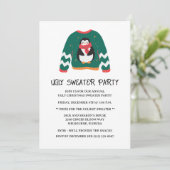 Ugg Christmas Sweater Party Holiday Einladung (Stehend Vorderseite)