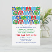 Ugg Christmas Sweater Party Holiday Xmas Party Einladung (Stehend Vorderseite)