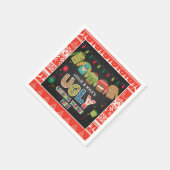 Ugg Christmas Sweater Party Napkin - Rote Grenze Serviette (Ecke)