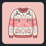 Ugg Christmas Sweater Party Quadratischer Aufkleber<br><div class="desc">Weihnachts-Pullover-Aufkleber können verschiedenen Gegenständen und Anlässen eine festliche und spielerische Touch hinzufügen. Hier sind ein paar kreative Verwendungsmöglichkeiten: Weihnachtskarten: Verbessern Sie Ihre Weihnachtskarten mit diesen lustigen Aufklebern, die jedes einzelne einzigartig und voller Feiertagsstimmung machen. Geschenkverpackung: Dekorieren Sie Ihre Geschenke mit Weihnachts-Pullover-Aufklebern für eine besondere und personalisierte Touch. Party Einladungen: Fügen...</div>