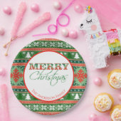 Ugg Christmas Sweater Party | Rot und Grün Pappteller (Party)