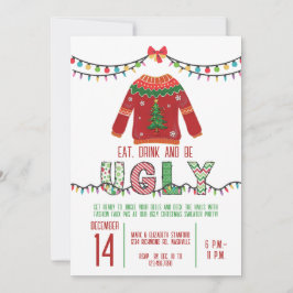 Ugg Christmas Sweater Party Tacky Holiday Party Einladung