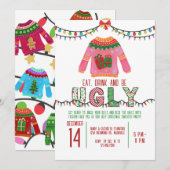 Ugg Christmas Sweater Party Tacky Holiday Party Einladung (Vorne/Hinten)