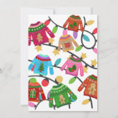 Ugg Christmas Sweater Party Tacky Holiday Party Einladung (Rückseite)